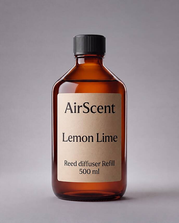Airscent Lemon Lime Çubuklu Oda Kokusu Yedek Refill – 500 ML - 1